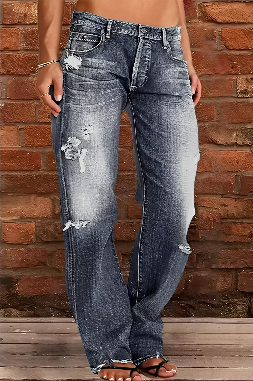 Demetria - Klassische Damenjeans mit tiefem Bund