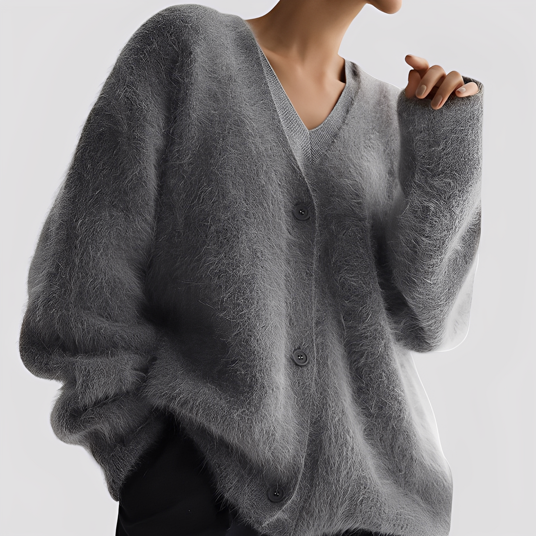 Lavena - Bequemer weiter Damen-Kaschmirpullover