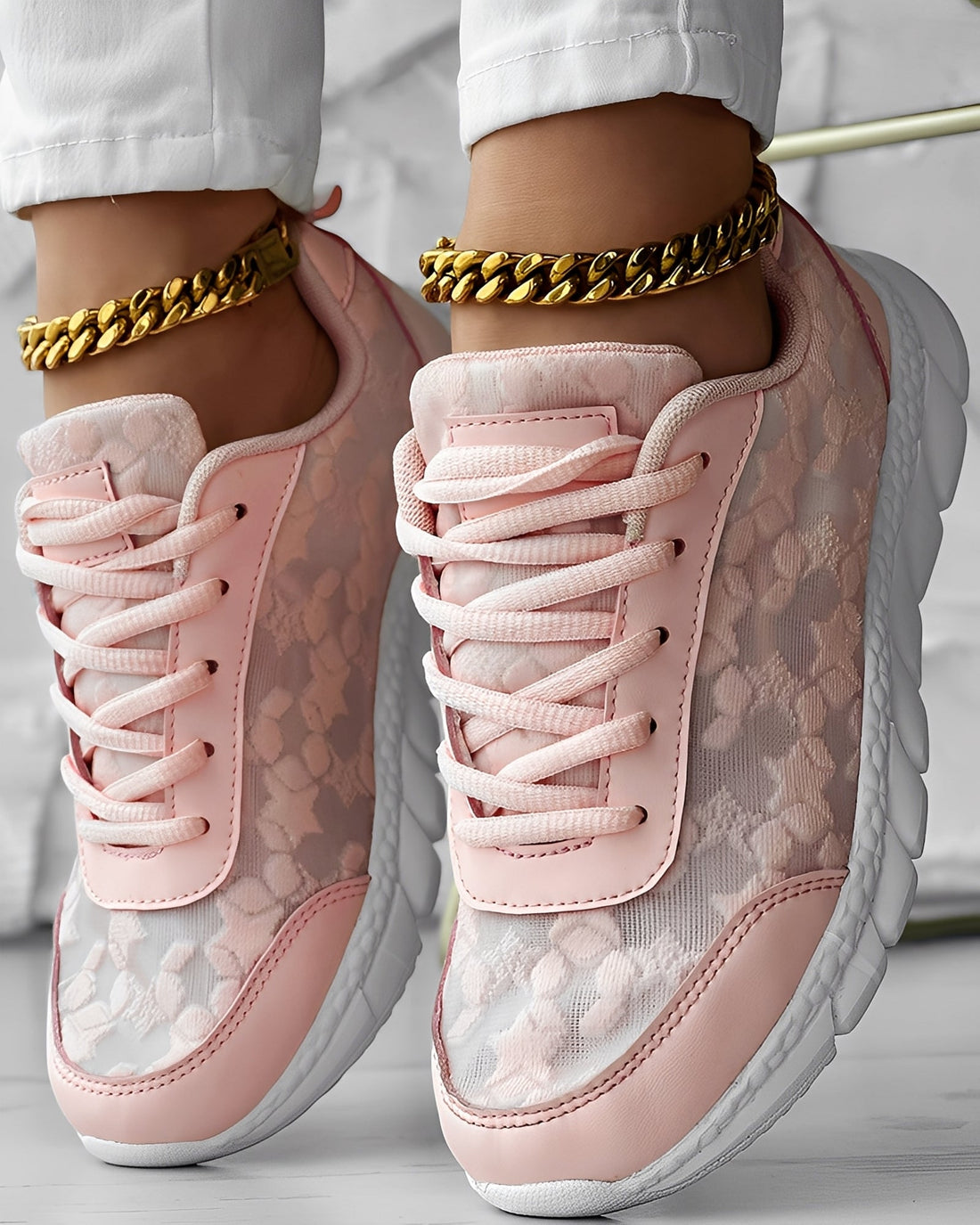 Elisabeth - Komfortable, atmungsaktive Damen-Sneakers mit Blumenmuster