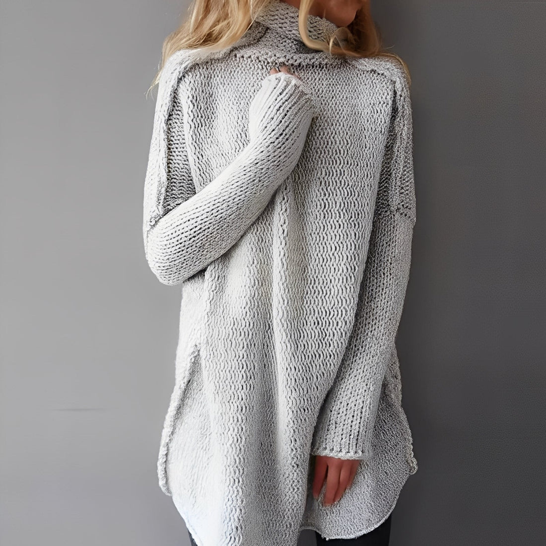 Coreen - Bequemer, weit geschnittener Damen-Rollkragenpullover