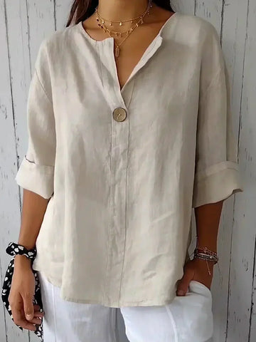 Siggy - Bequeme Bluse mit V-Ausschnitt