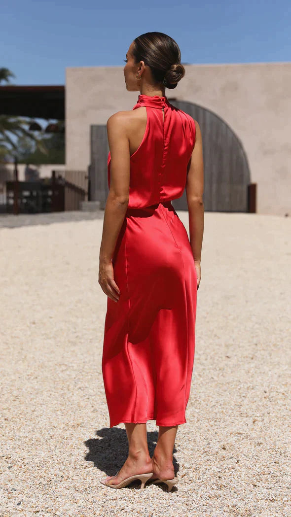 Nancy - Glänzendes, langes Kleid für Damen