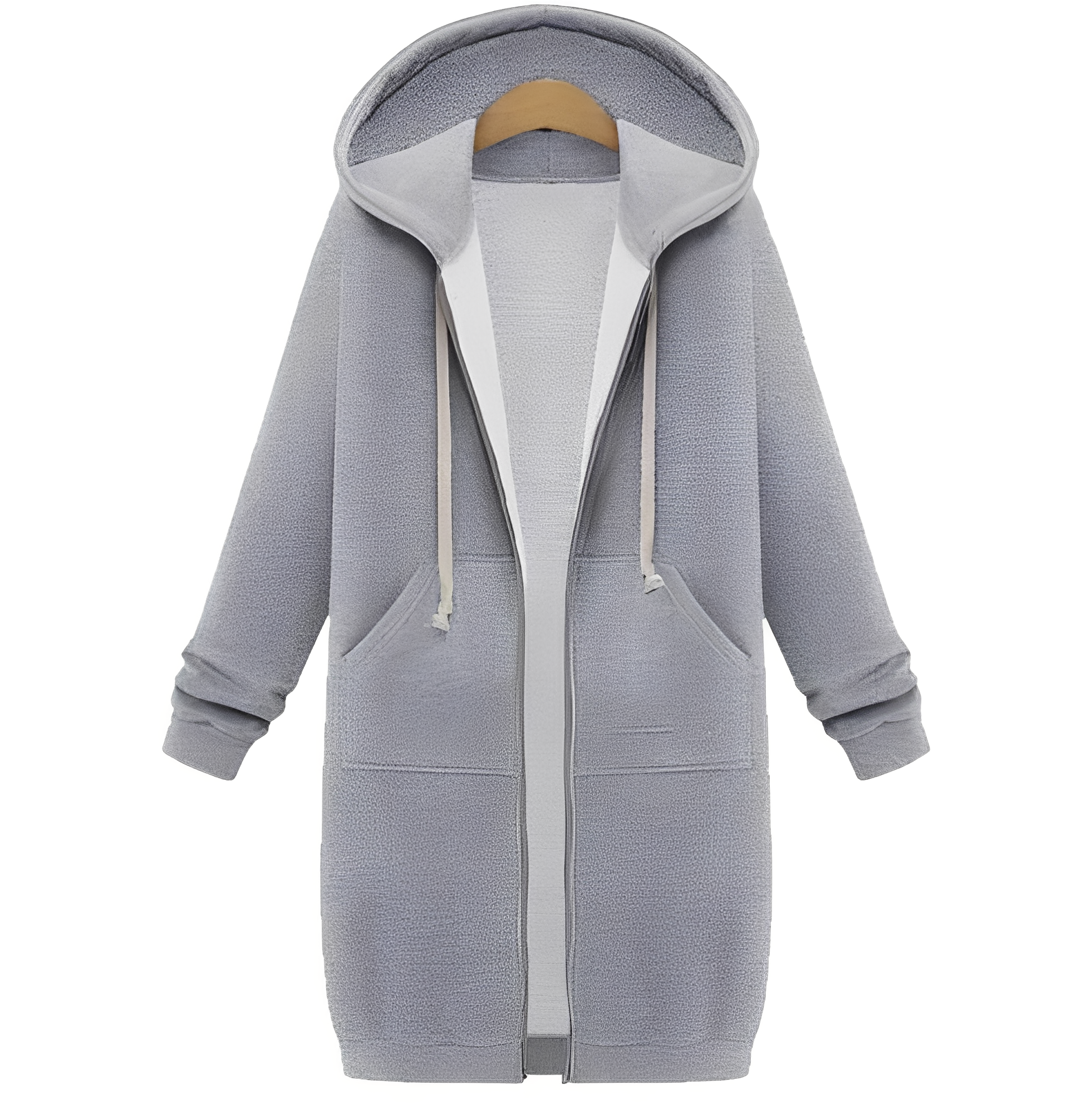 Jasmin - Komfortable, dicke Kapuzenjacke bis zum Knie