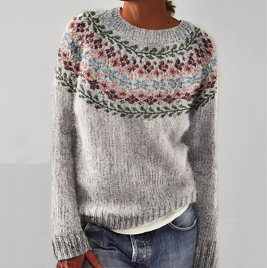 Heather - Klassischer Damenpullover mit Muster