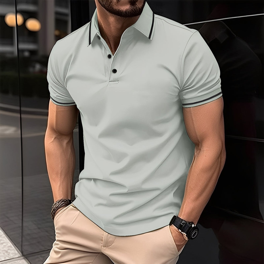 Mervyn - Bequemes, kurzärmeliges Herren-Sport-Poloshirt