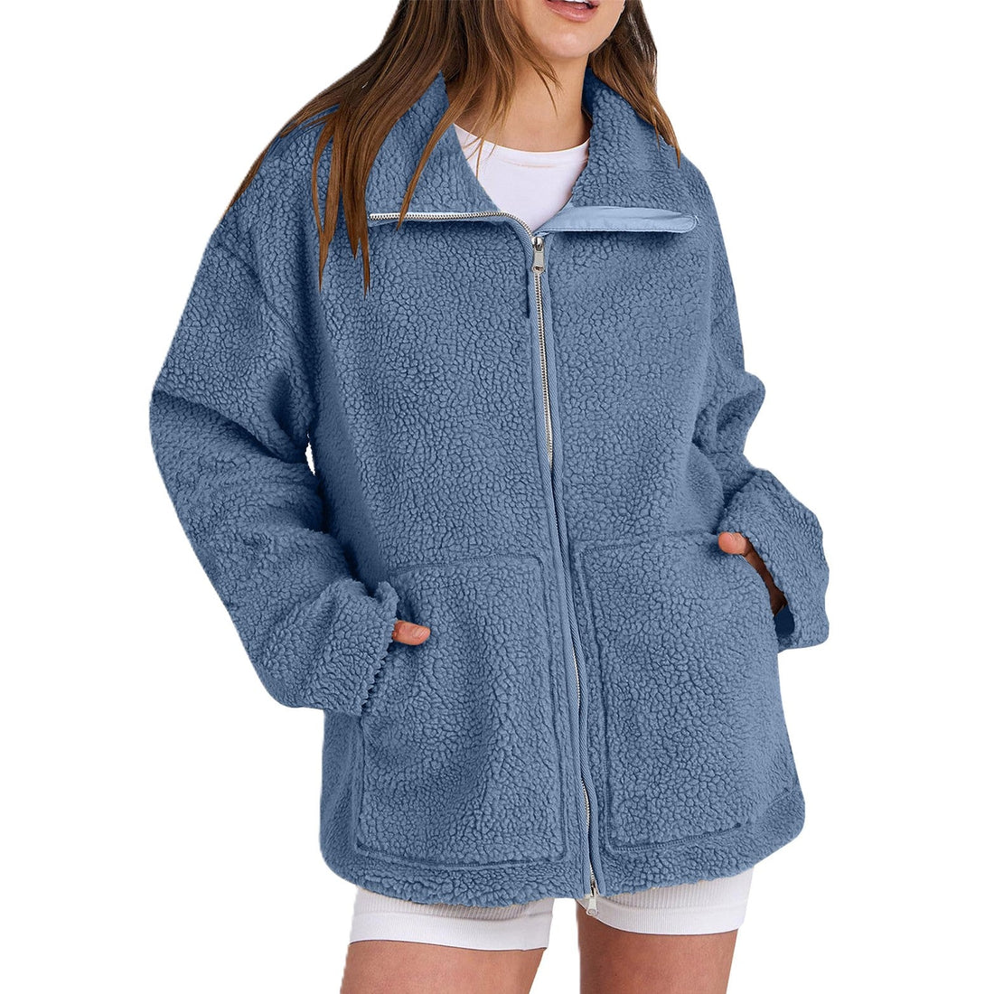 Evangelina - Bequeme Damenjacke aus Woll-Teddy