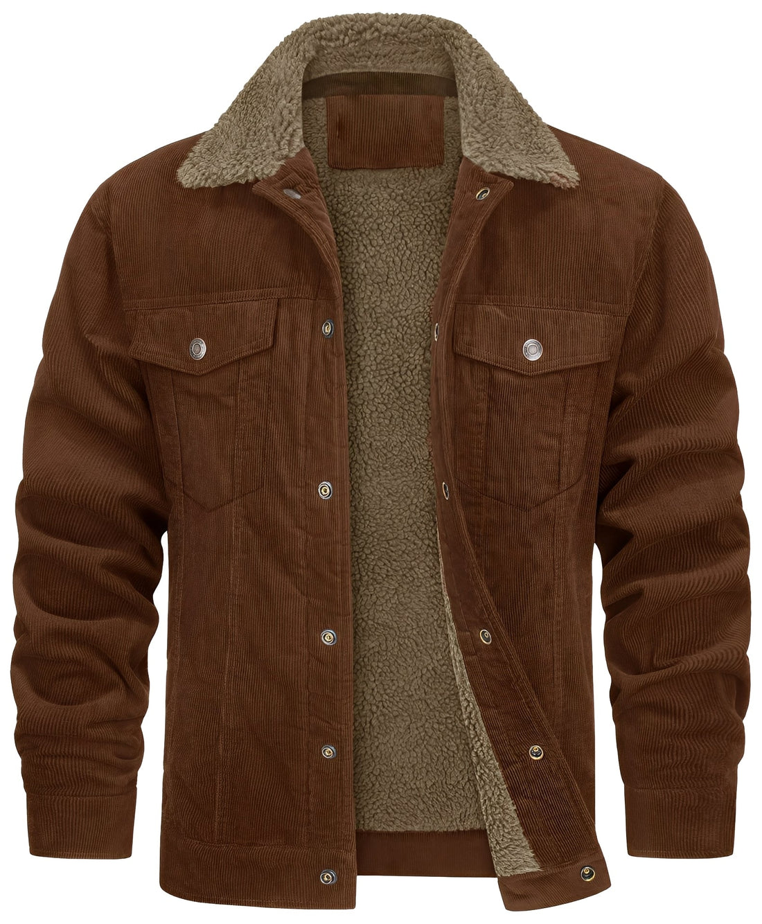 Mack - Klassische Cord-Plüschjacke für Männer