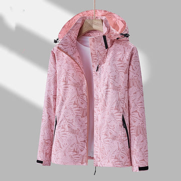 Emmaline - Modische bedruckte Outdoorjacke mit Kapuze für Damen