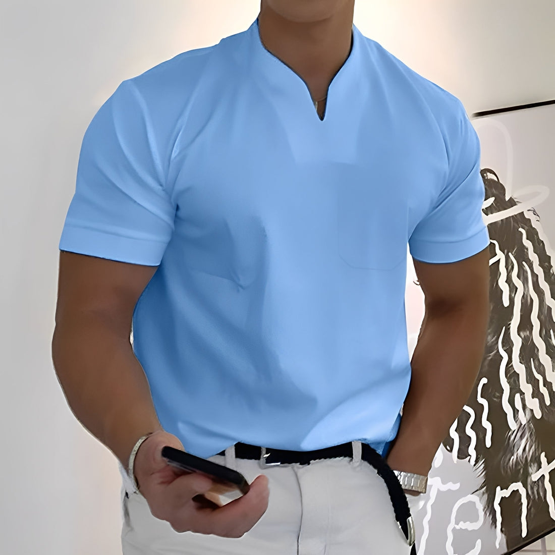 Dylan - Eng anliegendes kurzärmeliges Herren-Businesshemd