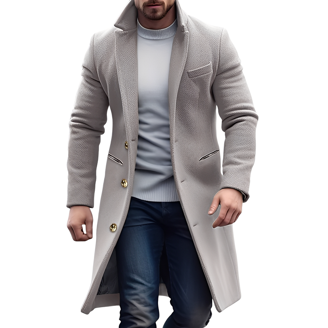 Reilly - Eleganter Herren-Wolltrenchcoat