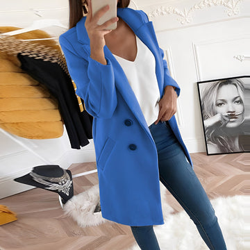 Chantal - Eleganter langer Damen-Wollmantel