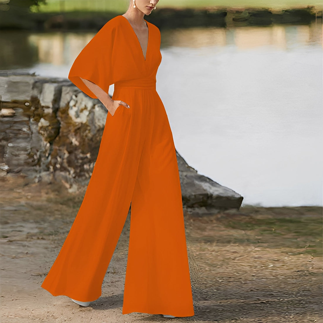 Carmella - Bequemer Jumpsuit mit hohem Bund für Damen