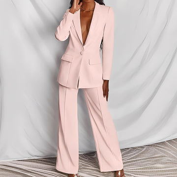 Darcey - Lockeres, schickes Blazer- und Hosen-Set für Damen
