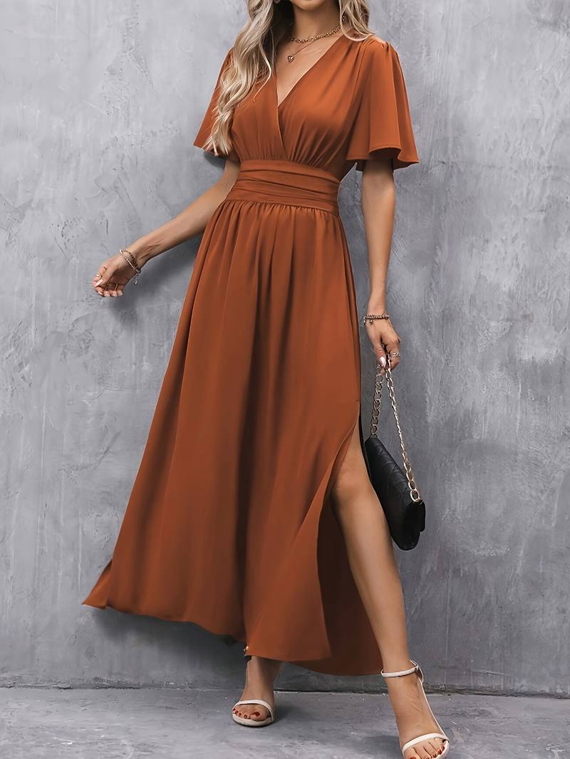 Juliette – Kleid mit Rüffelkragen und Faltiger Taille für Damen