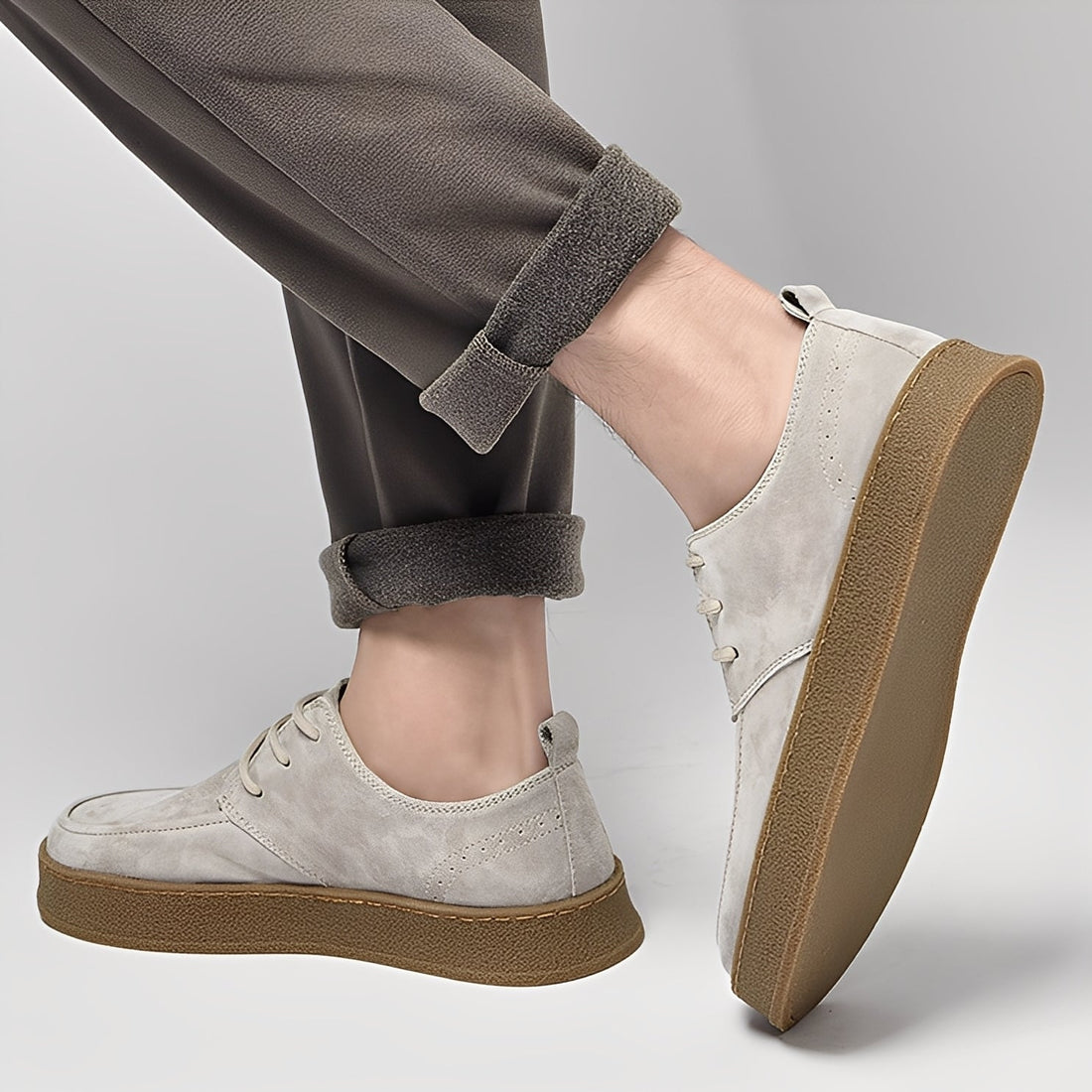 Sylvan - Modische flache Herren-Wildlederschuhe
