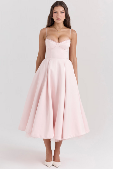 Leona - Elegantes Satin-Kleid für Feste