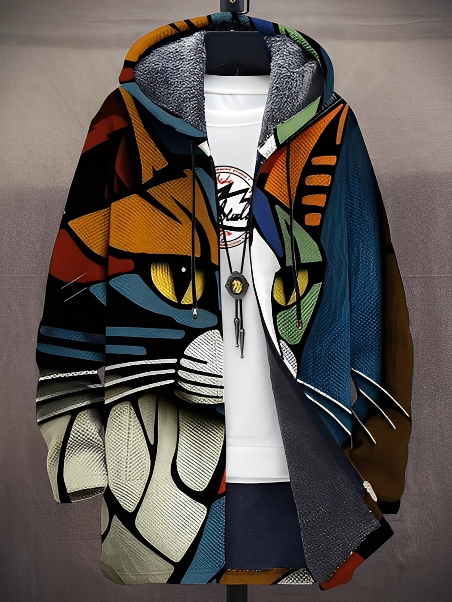 Trenton - Modische bedruckte Herrenjacke mit Kapuze