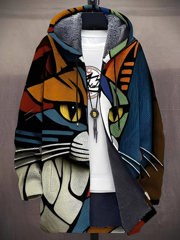 Trenton - Modische bedruckte Herrenjacke mit Kapuze