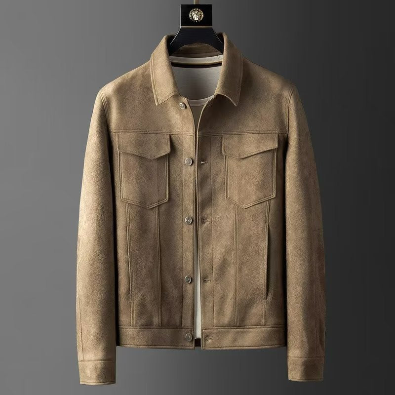 Wilbur - Klassische Herrenlederjacke aus Wildleder