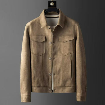 Wilbur - Klassische Herrenlederjacke aus Wildleder