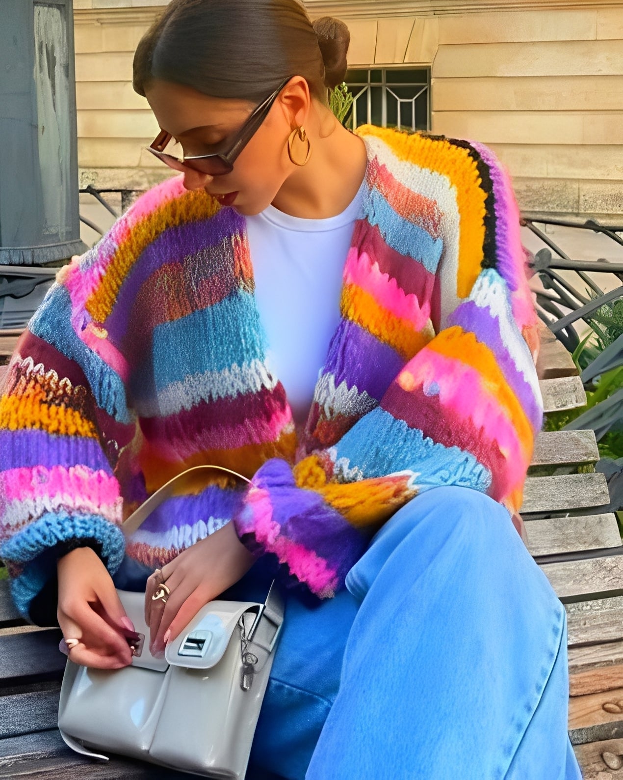 Marlee - Farbiger Damenpullover mit Streifen