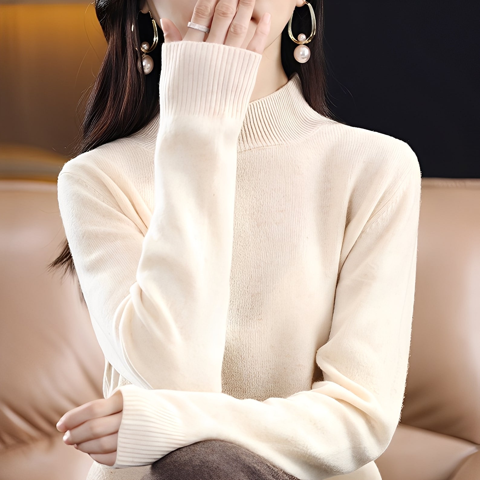 Natille - Gemütlicher Damenpullover aus Kaschmir und Wolle