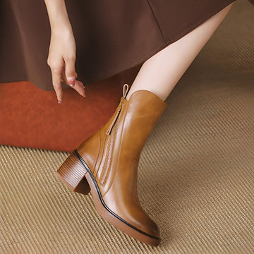 Pamella - Klassische Damen-Lederstiefeletten