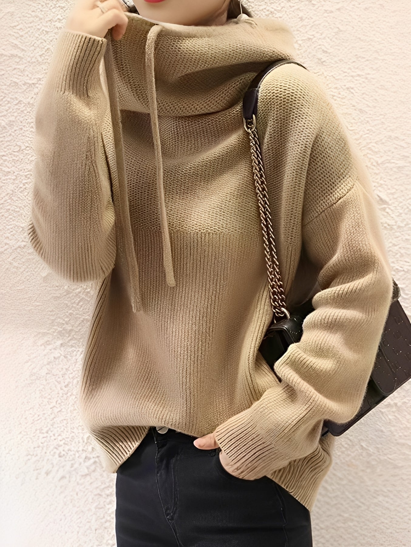 Roxane - Kuscheliger, weicher Wollpullover mit Kapuze für Damen