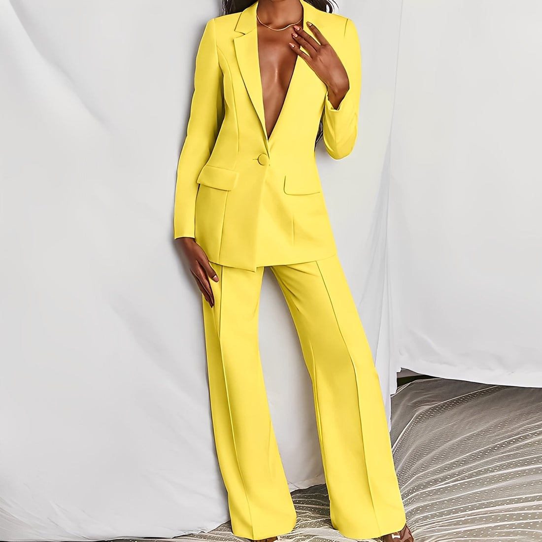 Darcey - Lockeres, schickes Blazer- und Hosen-Set für Damen