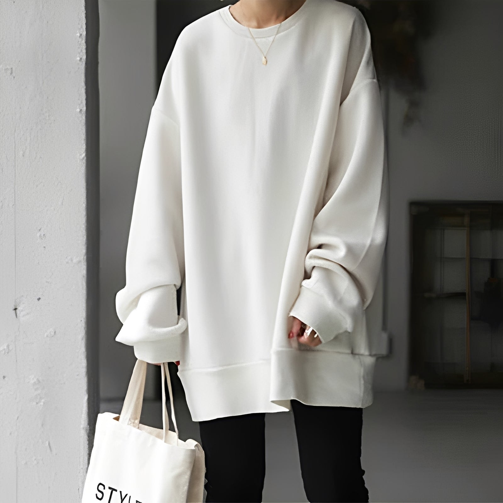 Andrina - Weiter Pullover mit Rundhalsausschnitt für Frauen