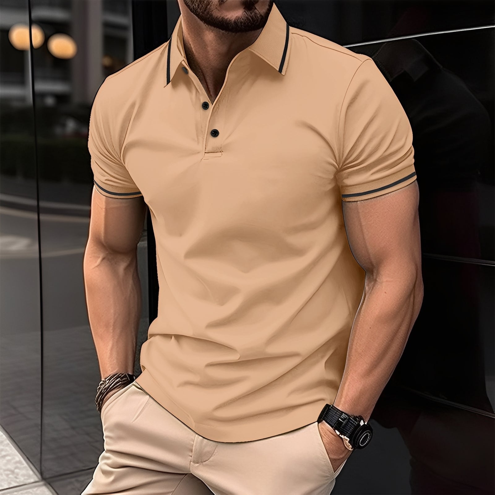 Mervyn - Bequemes, kurzärmeliges Herren-Sport-Poloshirt