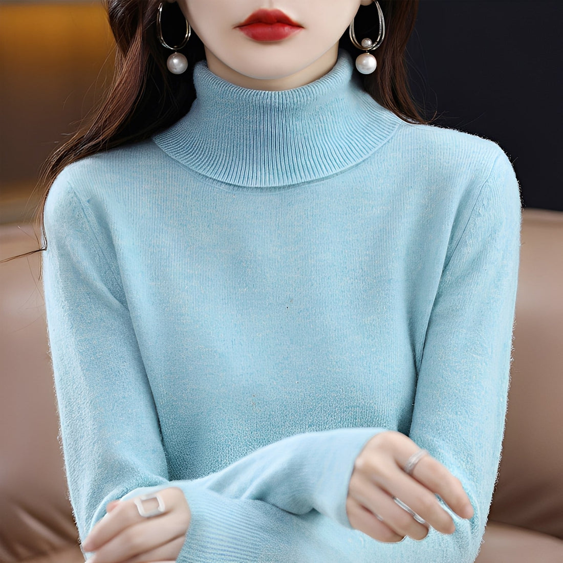 Jocelin - Schmaler Damenrollkragenpullover