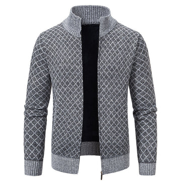 Dwaine - Lässige Männerjacke mit hohem Kragen und Karomuster