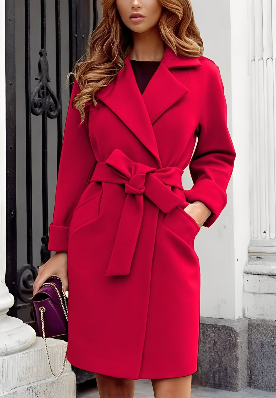 Valary - Eleganter, modischer Wollmantel mit Kaschmir für Frauen