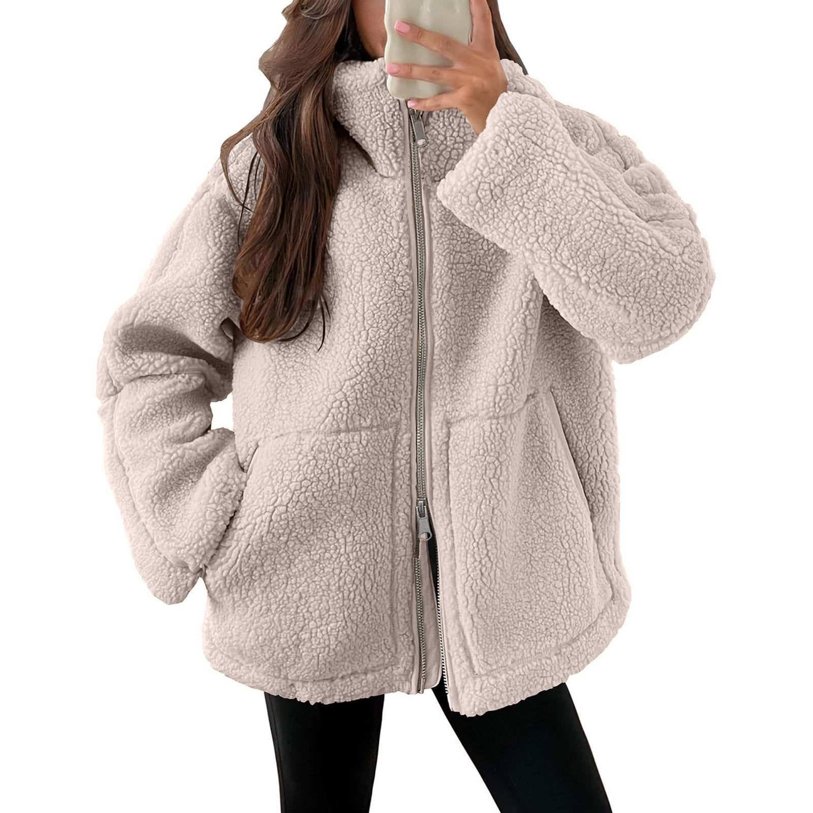 Evangelina - Bequeme Damenjacke aus Woll-Teddy