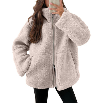 Evangelina - Bequeme Damenjacke aus Woll-Teddy