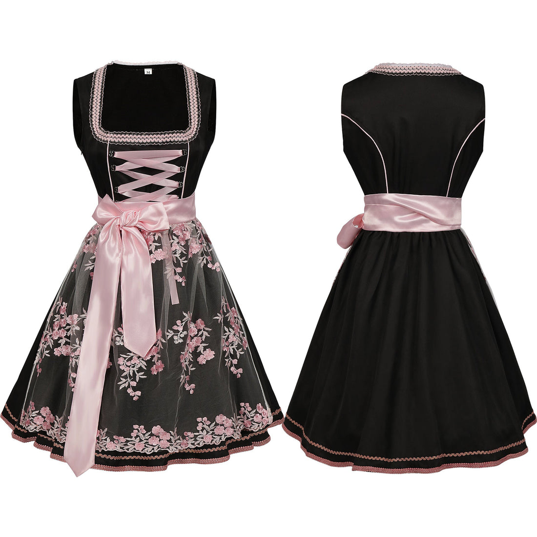 Elenora - Ärmelloses Dirndlkleid mit Schlitz für Damen fürs Oktoberfest