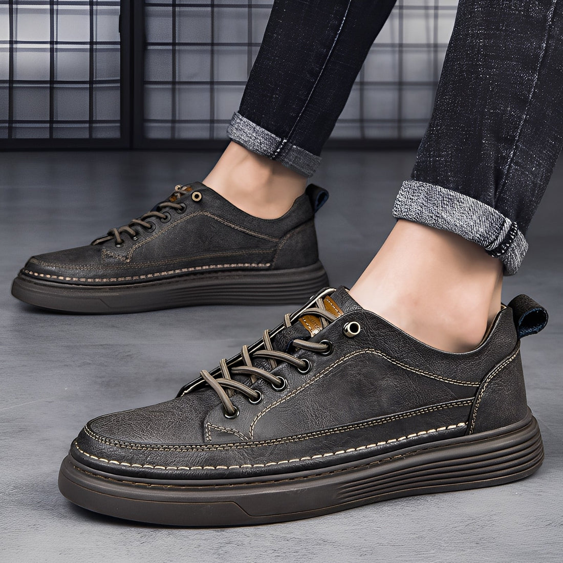 Damion - Klassische Herrensneaker aus Leder