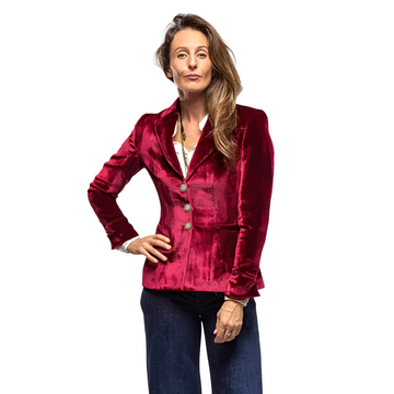 Martha - Traditioneller Damenblazer mit Samtkragen