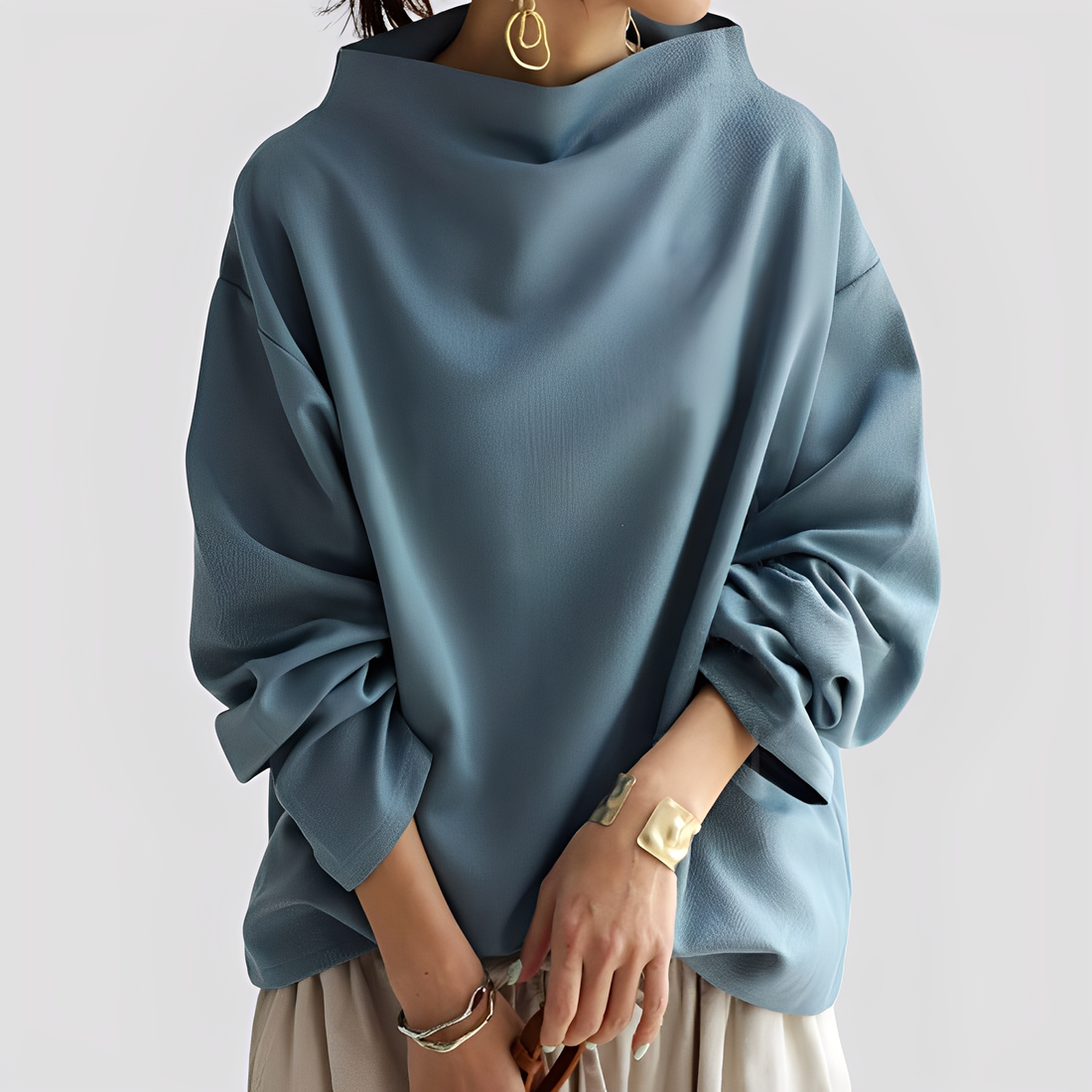 Twyla - Eleganter, locker geschnittener Damenpullover