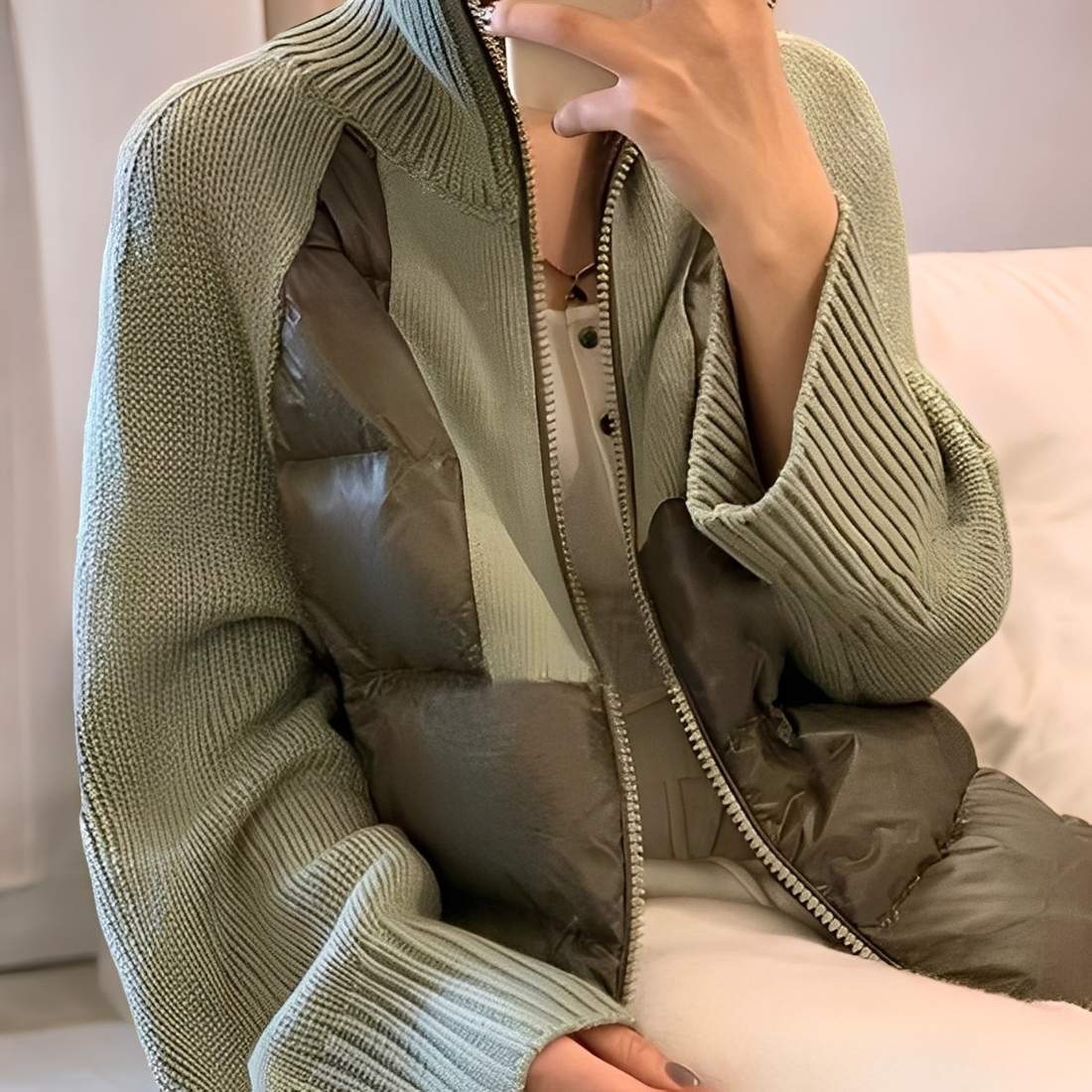 Harley - Bequeme Strickparka-Jacke mit Zipper für Damen