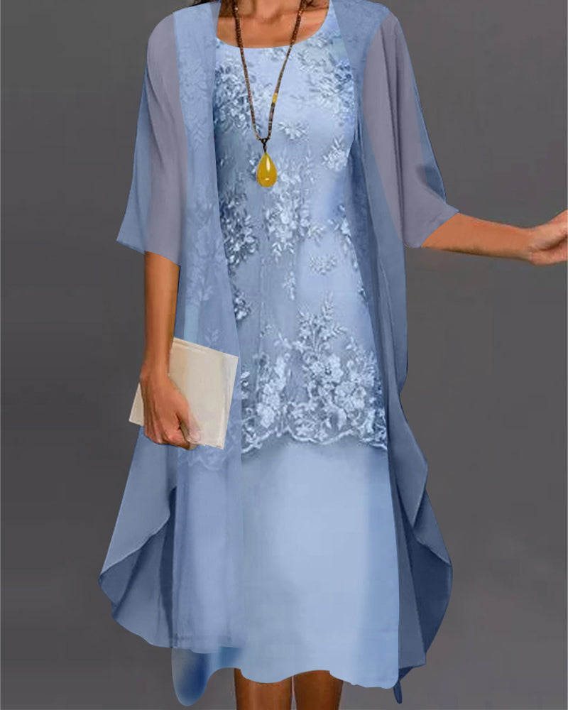Chona - Elegantes, zweiteiliges Chiffonkleid