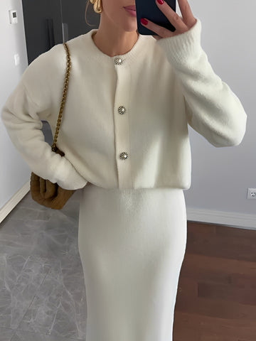 Cecilia - Schickes Set aus Cardigan und Rock für Damen
