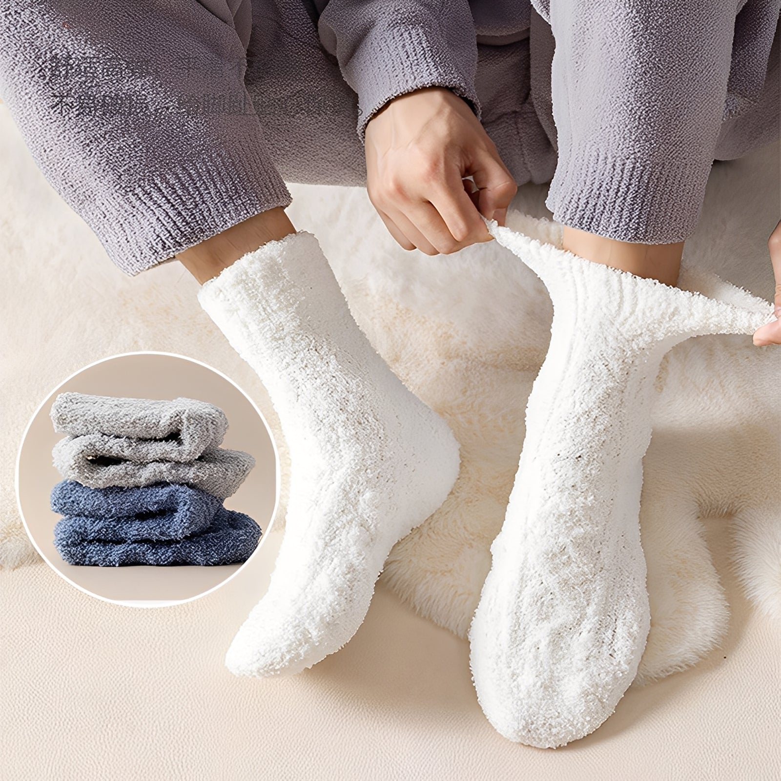 Neely - Universal-Socken aus warmem Samt-Fleece