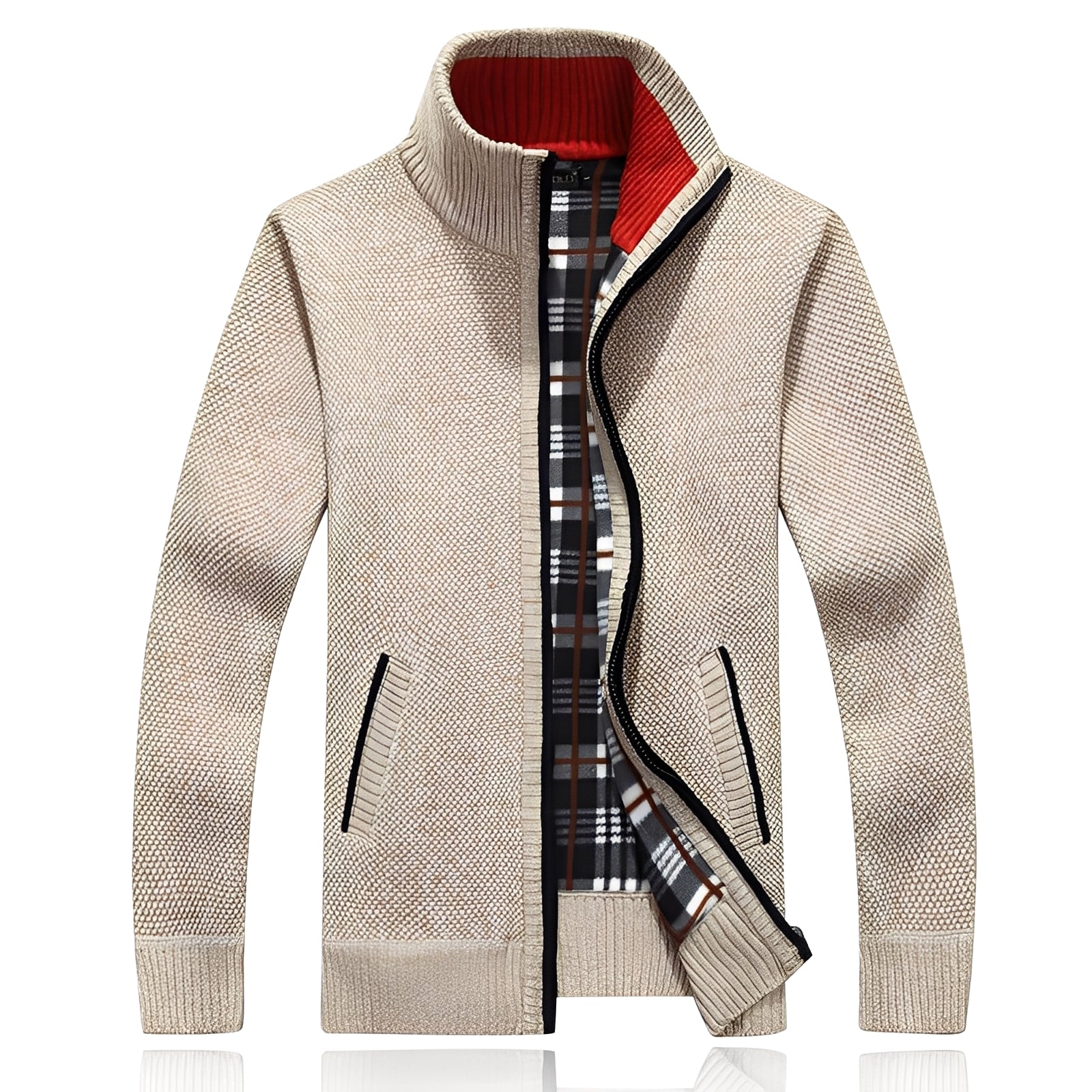 Shaw - Klassische Herrenstrickjacke mit Futter