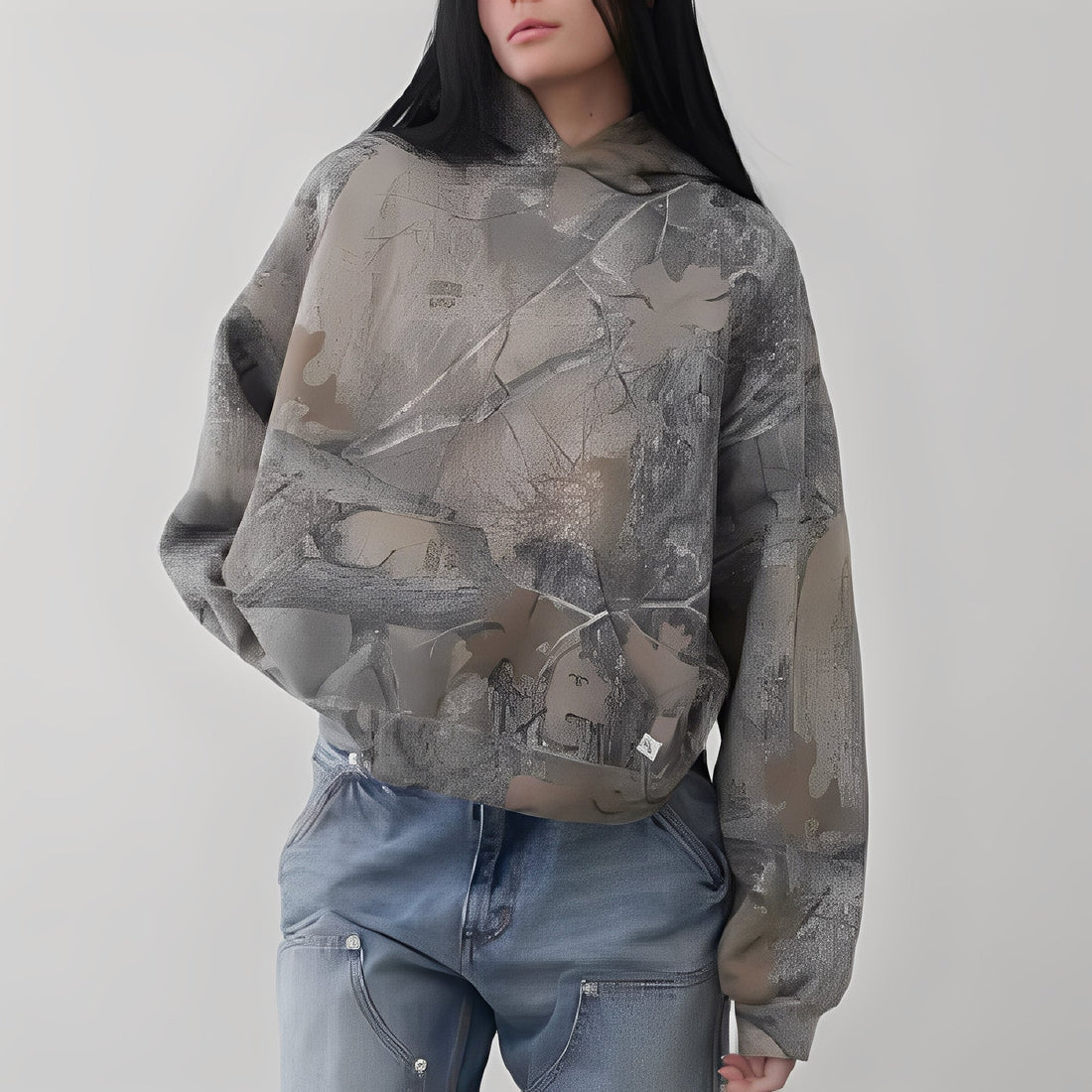 Anya - Bequemer Hoodie in Tarnoptik