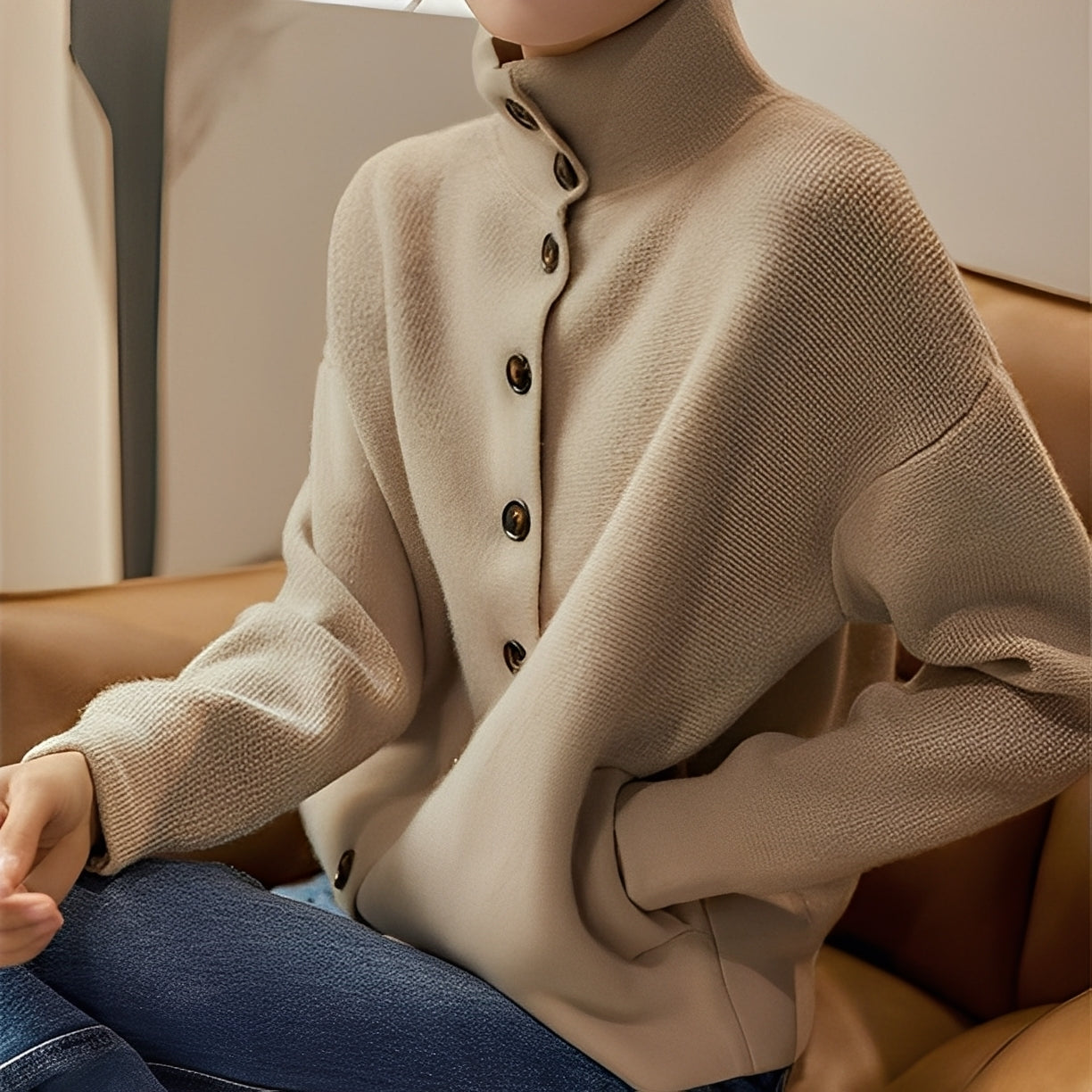 Evelynn - Schicker Damenpullover mit hohem Kragen