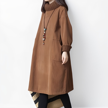 Elouise - Weites Cordkleid mit Taschen für Frauen