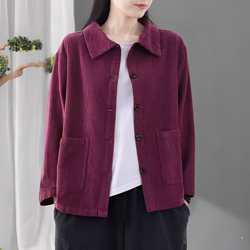 Chloe - Bequeme Cordjacke mit Taschen für Frauen