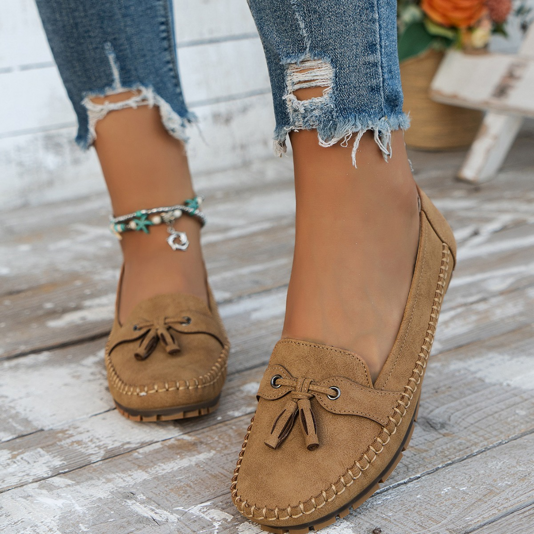 Emilee - Retro-Flach-Loafer für Frauen